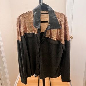 Rose Gold Sequin Shacket